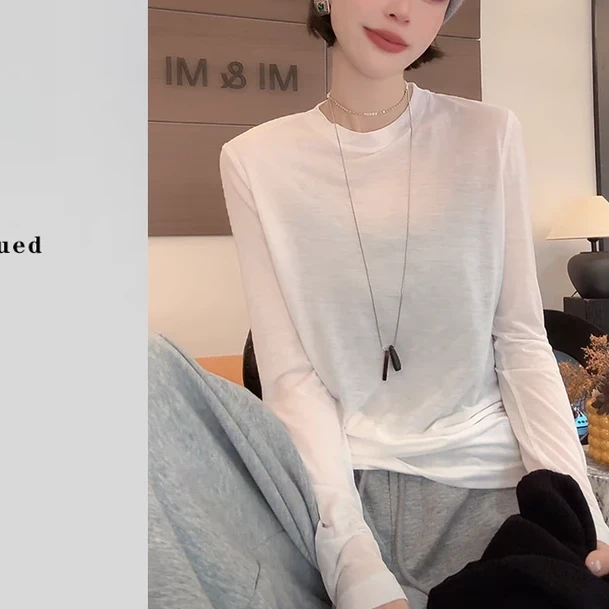 2025新款加绒打底衫女装秋冬季时尚内搭长袖t恤可外穿修身上衣服