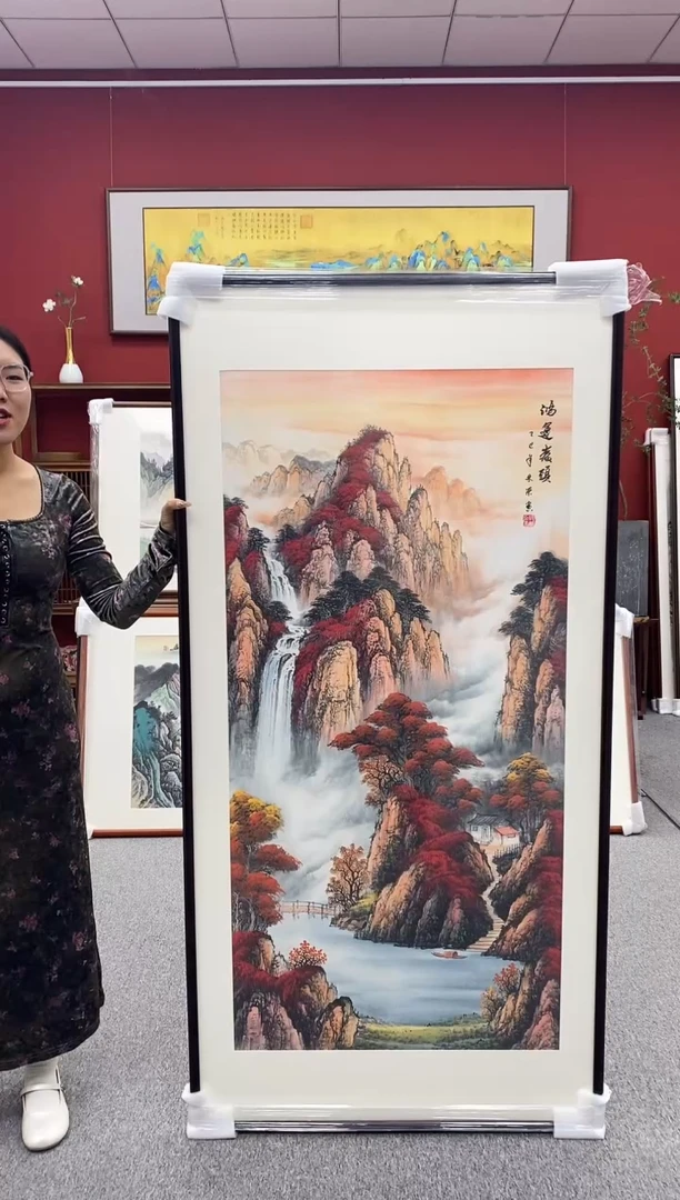 国画大*?手绘国画 鸿运当头 172*85