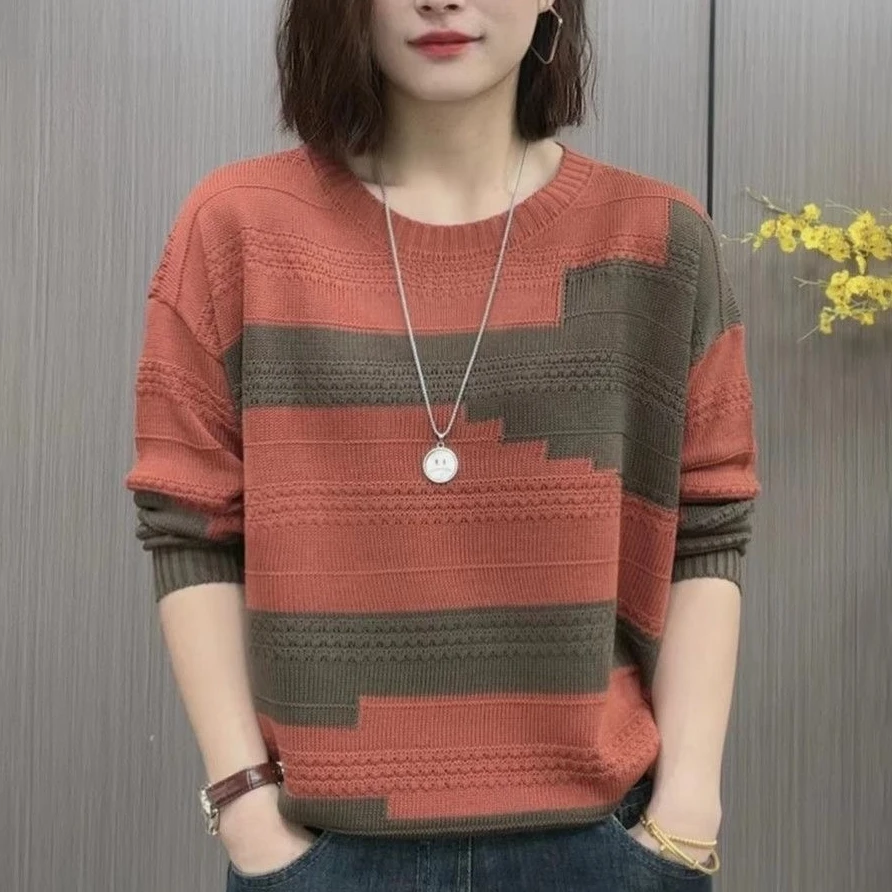 针织衫女2025新款春季短款小个子圆领毛衣女薄款宽松显瘦外搭上衣