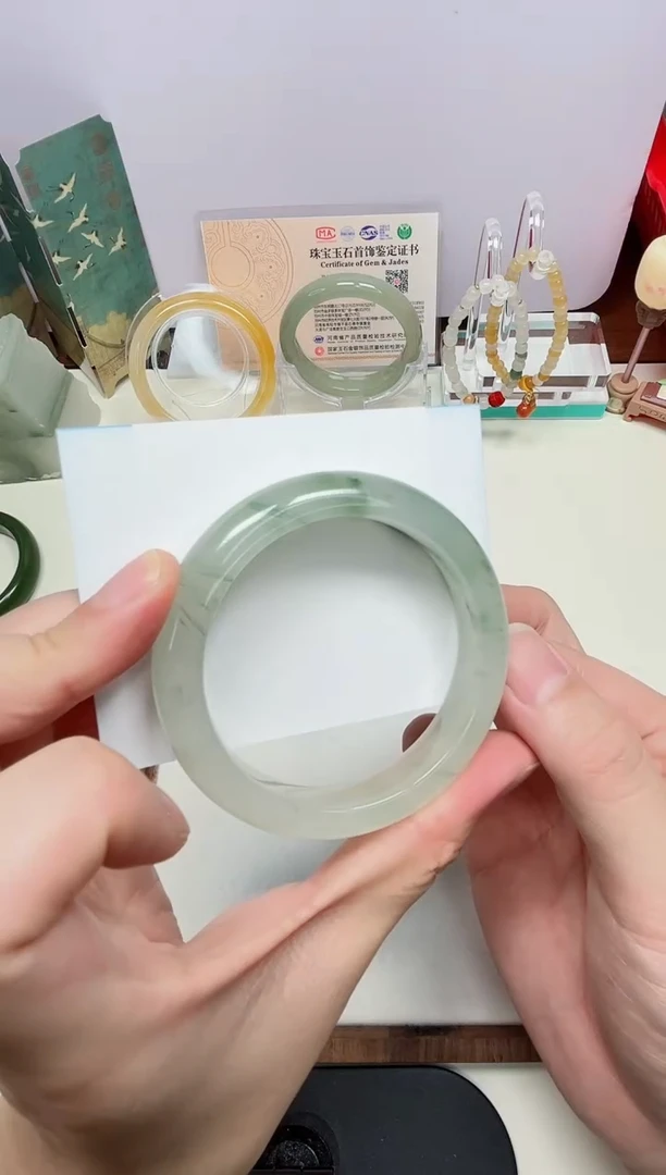 石英质玉手镯未镶嵌5#-圈口55.6