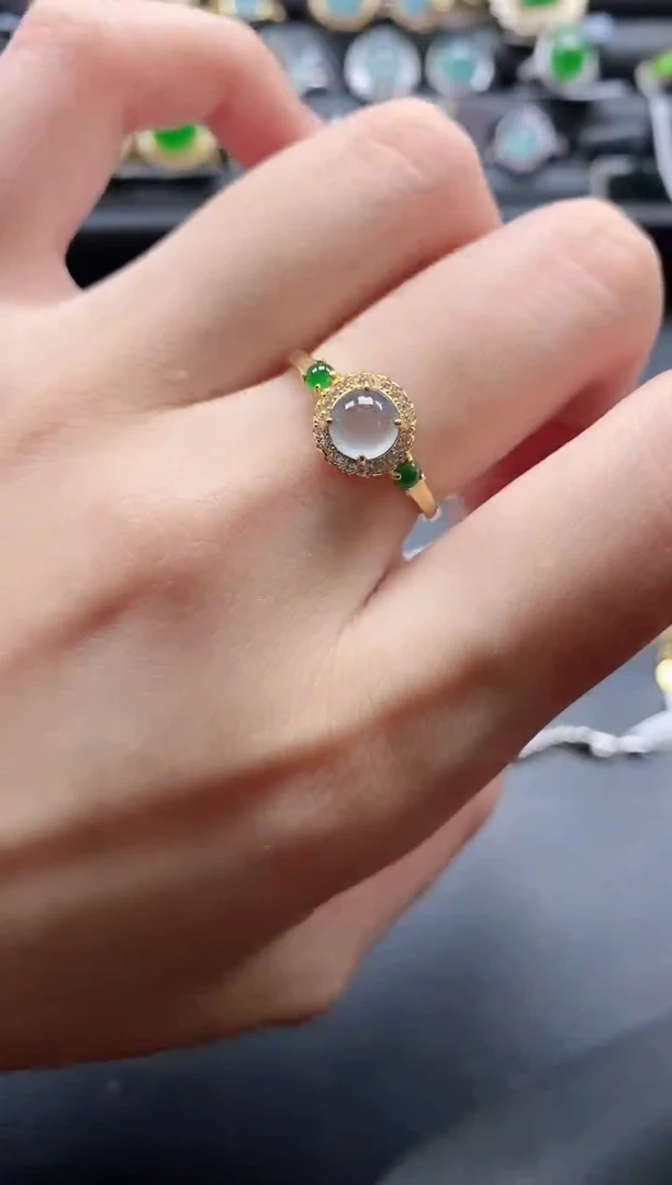 【闪购商品】翡翠戒指银S925镶嵌1111-