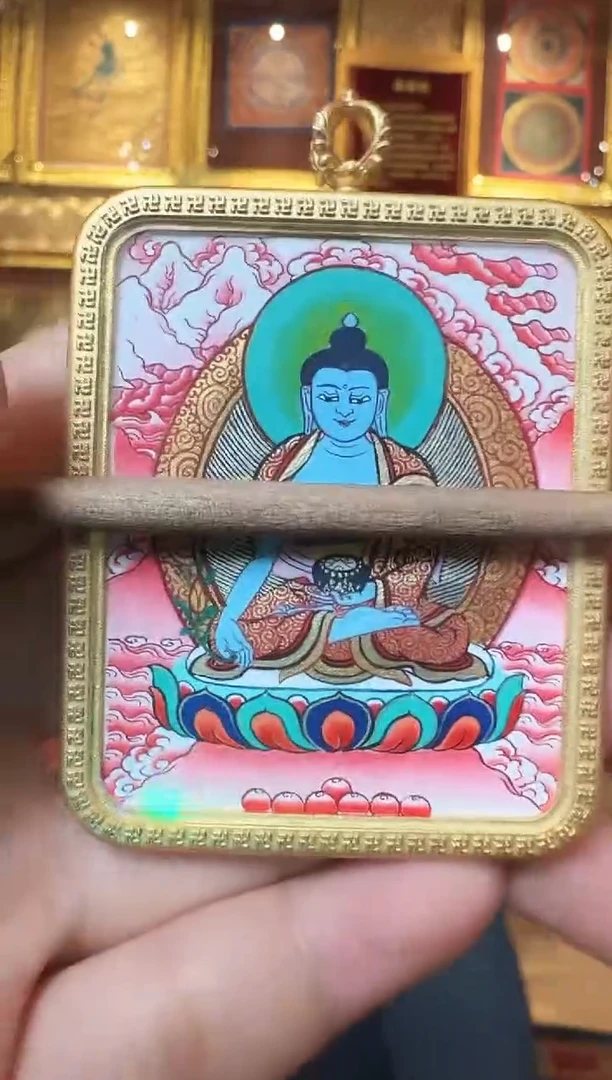 吊坠药老师--热贡纯手绘