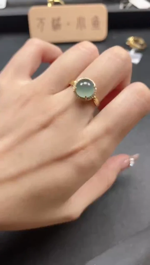 银S925镶嵌戒指翡翠51151