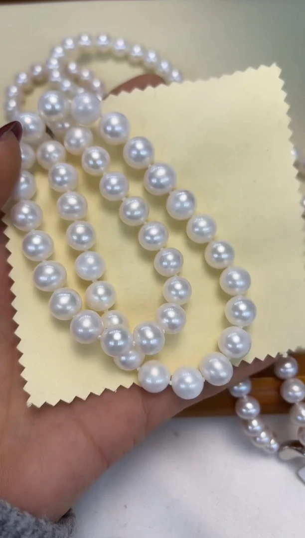 颈饰银S925镶嵌淡水珍珠8.5-9.5MM无核