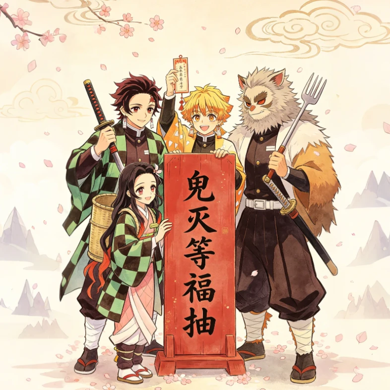 鬼灭之刃抽等福 二创默认代拆