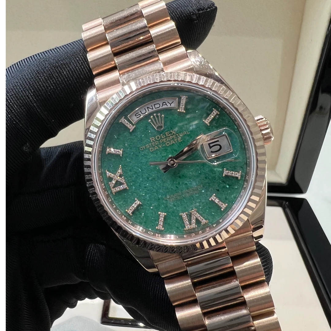 95新 Rolex/劳力士 星期日历128235砂金石23年全套