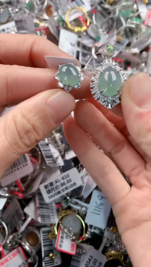 银S925镶嵌戒指翡翠8888-----4