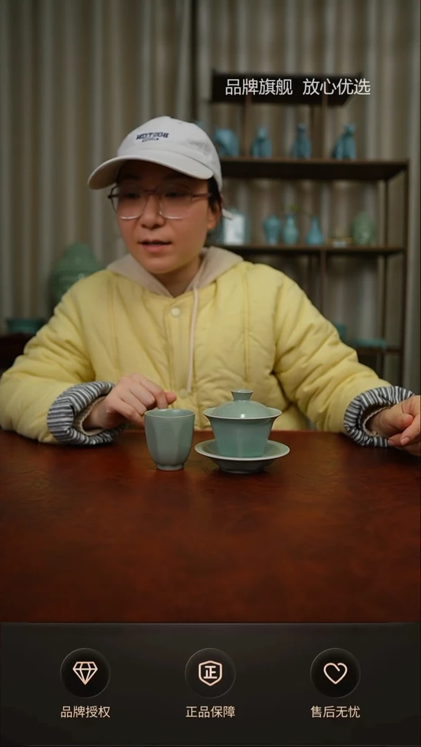 【闪购商品】仿古六方盖碗送八方杯 特价不完美