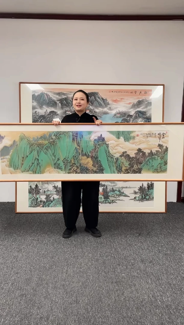 【闪购商品】国画金山揽胜210*60曹勇强手绘作品