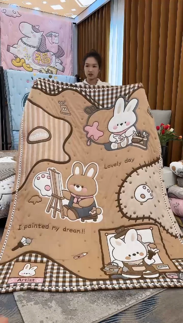 棉花绘画小兔-150x200