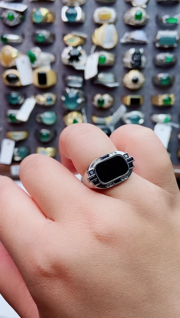 未镶嵌戒指翡翠天然翡翠男戒