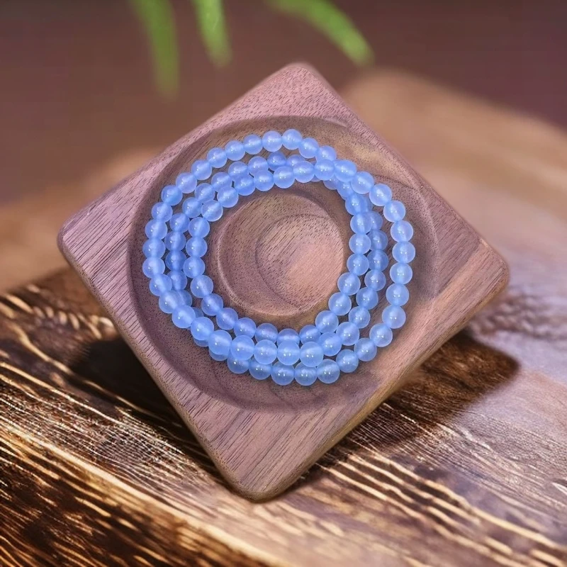 【思涵珠宝】天然玉石 533 天青蓝 天青冻三圈6mm