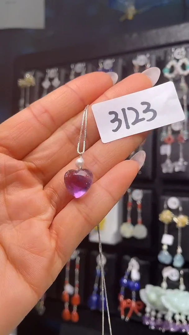 银S925镶嵌耳饰紫晶喜欢拍