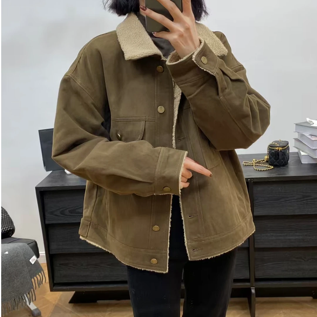 新款气质休闲韩版简约翻领长袖外套M83282