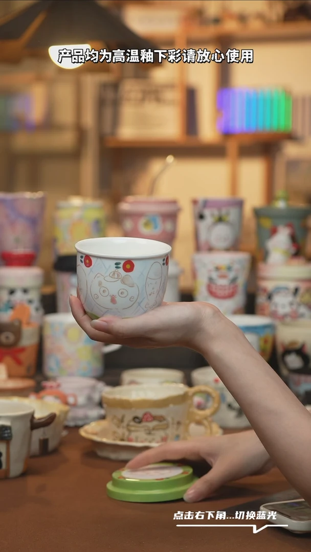 摆件B869设计师原创手绘陶瓷