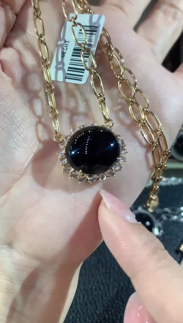 套链18K金镶嵌翡翠A76