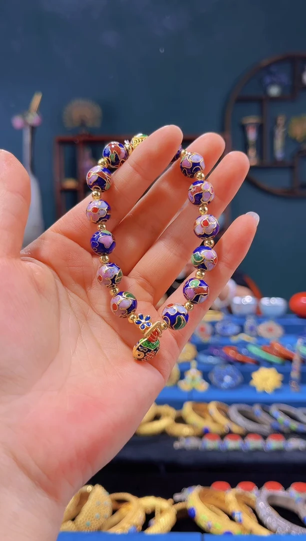 【闪购商品】非遗绝技 景泰蓝手串 宝蓝