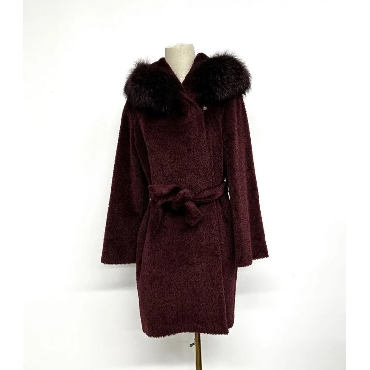 麦丝玛拉/大衣/95新/丝缎、羊毛、亮片/[251026MY0026F2]