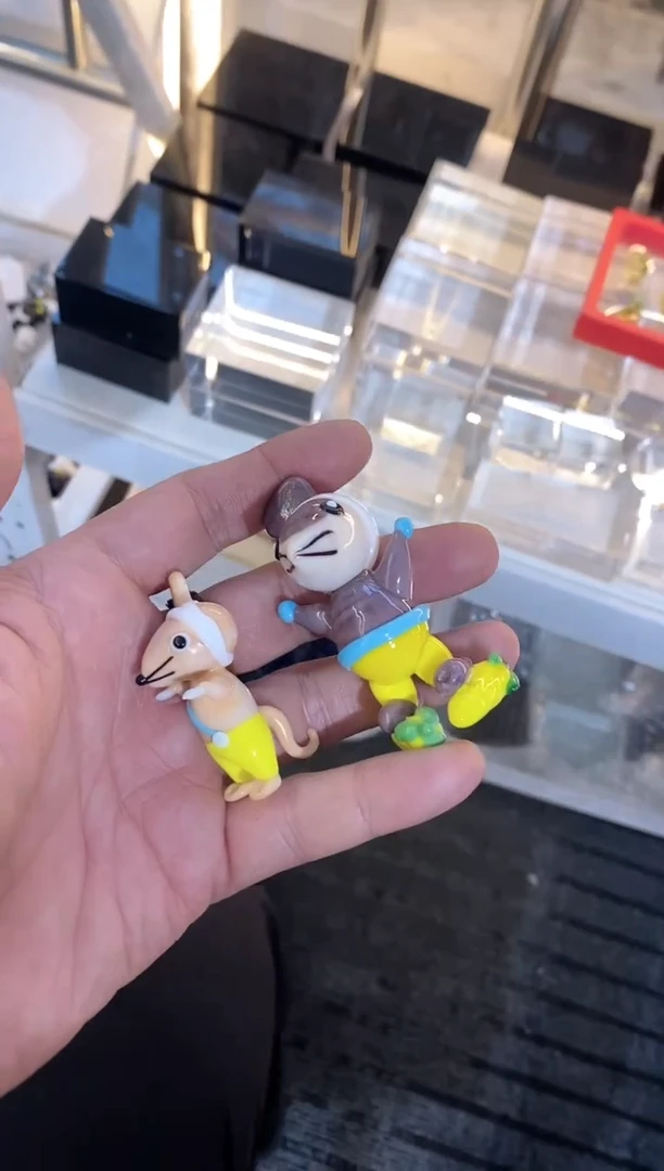 琉璃手工艺品2件摆件