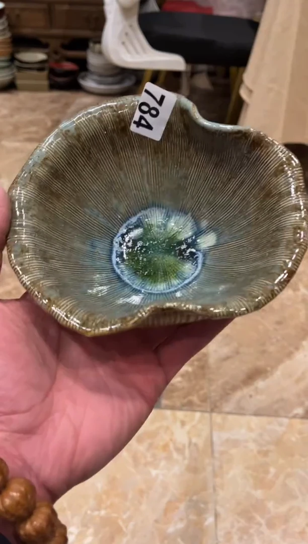 【闪购商品】瓷片784柴烧云朵米饭碗1个