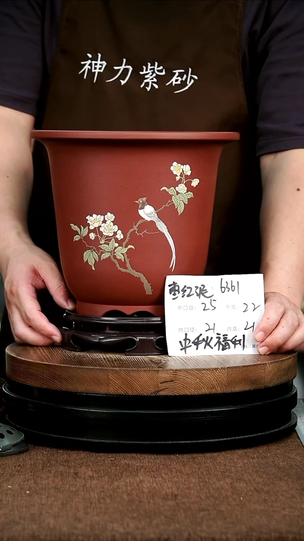 紫砂花盆花卉园艺6361+S