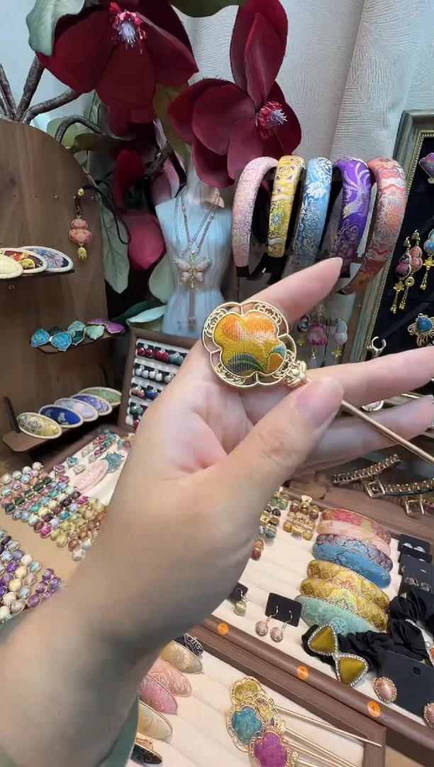 【孤品车7.20】三马金桔蝶恋花短发簪