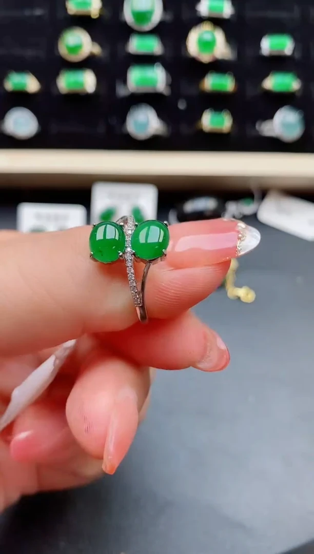 【闪购商品】翡翠戒指银S925镶嵌805500