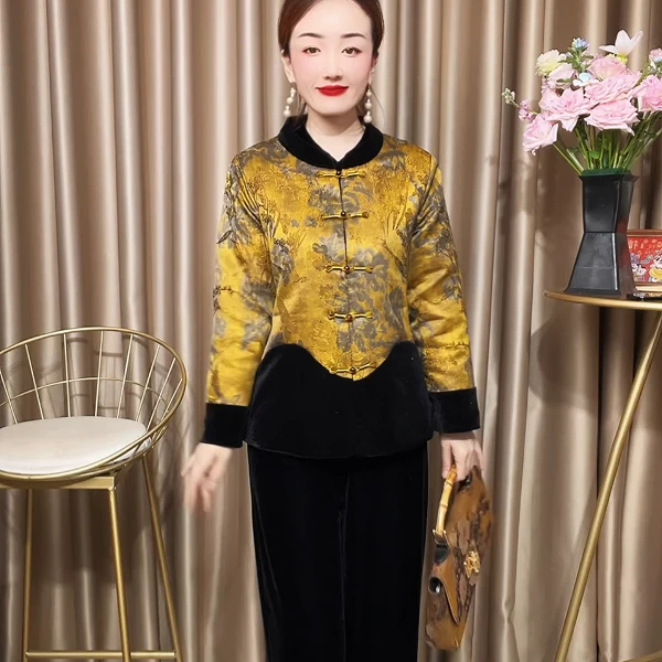 6360气质高端新中式女装国风外套女秋季新款改良复古上衣棉服