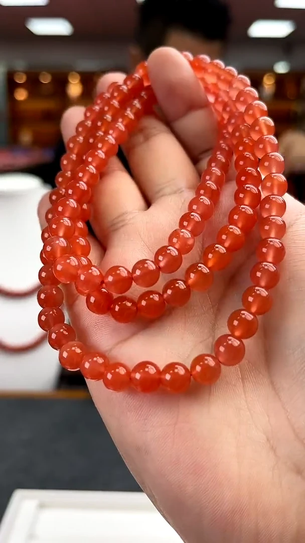 未镶嵌卡7南红保山长链南红玛瑙一件1