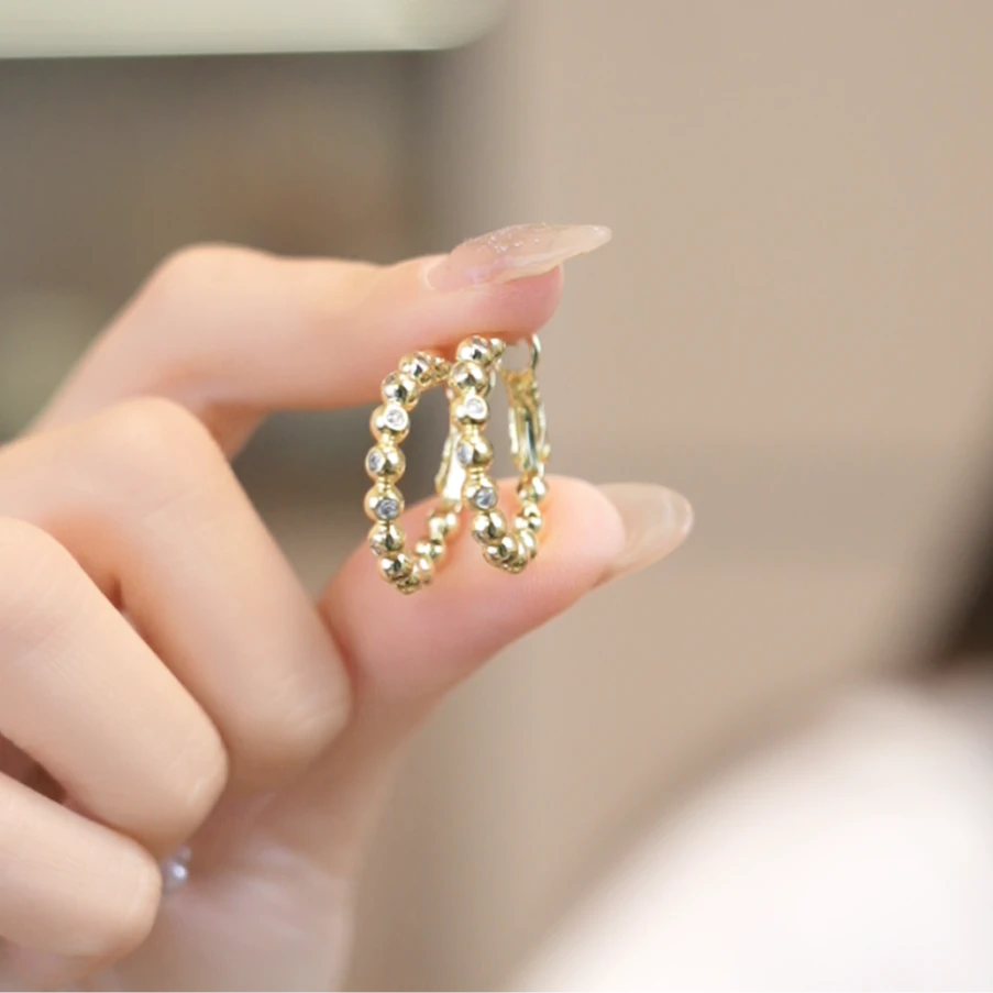 铜合金耳饰 轻奢气质耳饰 8542