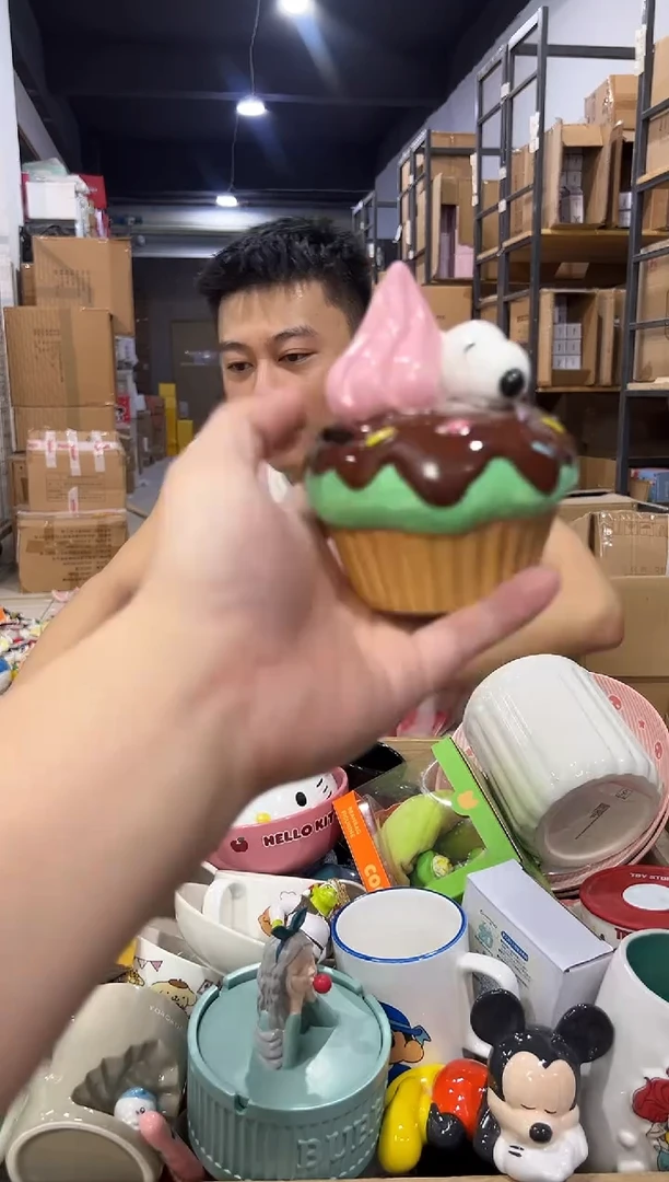 瓷片小号史努比冰淇淋钱罐