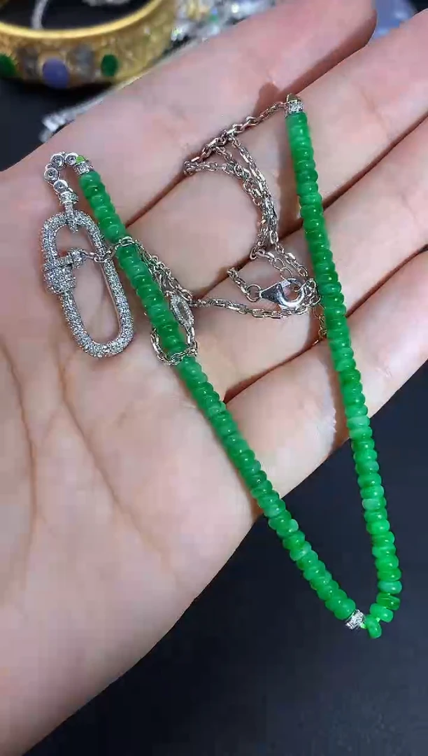 颈饰18K金镶嵌翡翠168中国好珍宝