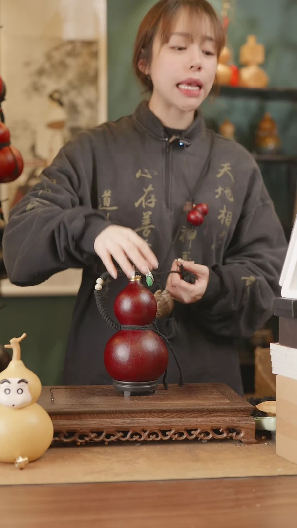 【闪购商品】353号精品天然大漆工艺防渗内胆酒葫芦~