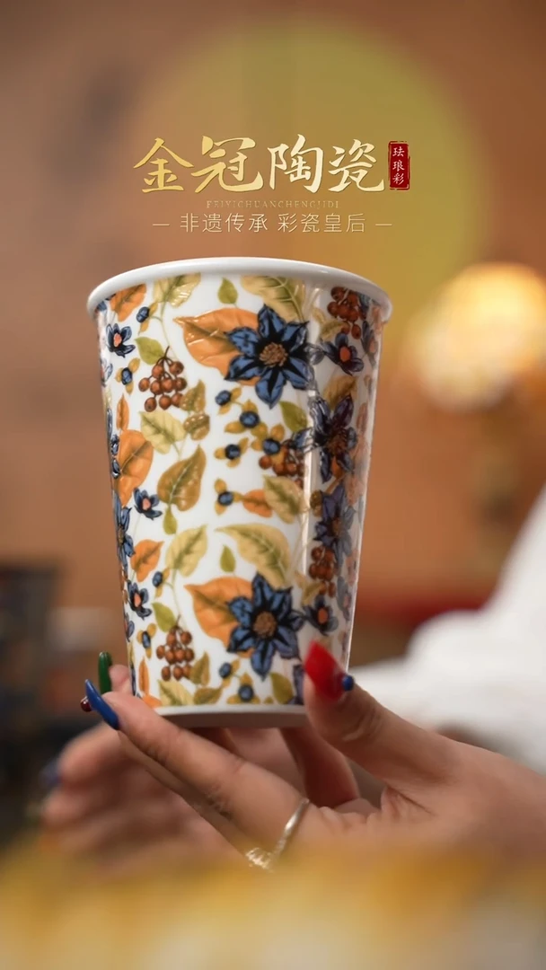 陶瓷月光白羽 ·【可乐杯】