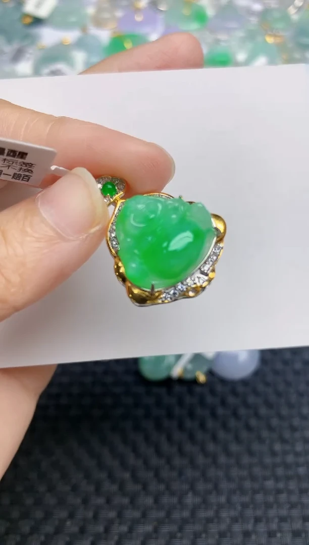 颈饰未镶嵌翡翠天然缅甸A货翡翠百元以上9元证书费自理