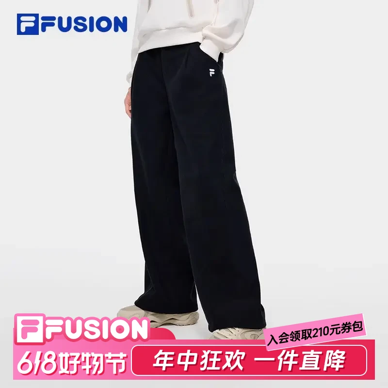 FUSION斐乐针织长裤女【欧若风】新款时尚休闲宽松阔腿裤T11W447605