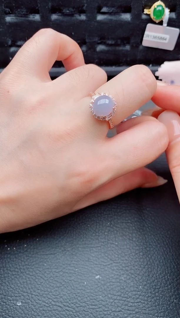 翡翠戒指银S925镶嵌天然a货翡翠200