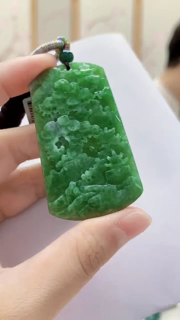 未镶嵌定制翡翠4688lr-毛货挂件65