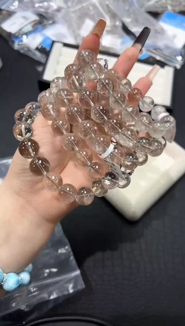 水晶手链未镶嵌7g多样性发其一【1条】默认微瑕13mm