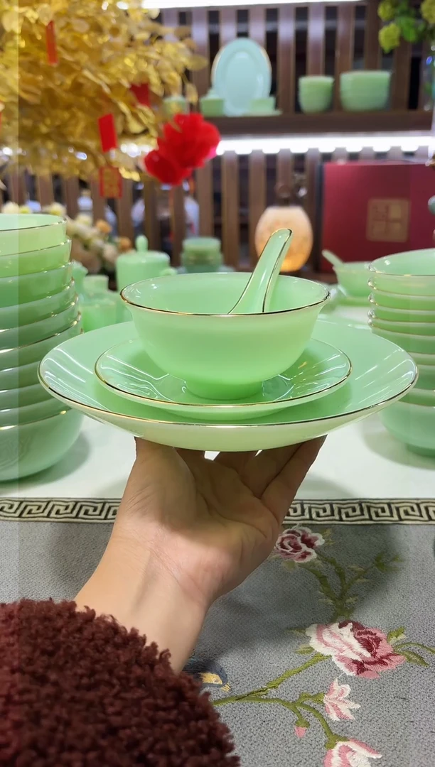 玉瓷四件套2套餐具