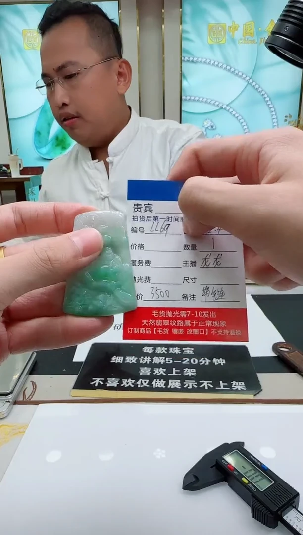 未镶嵌定制翡翠LL69翡翠吊坠赠珠链-多样性发其一