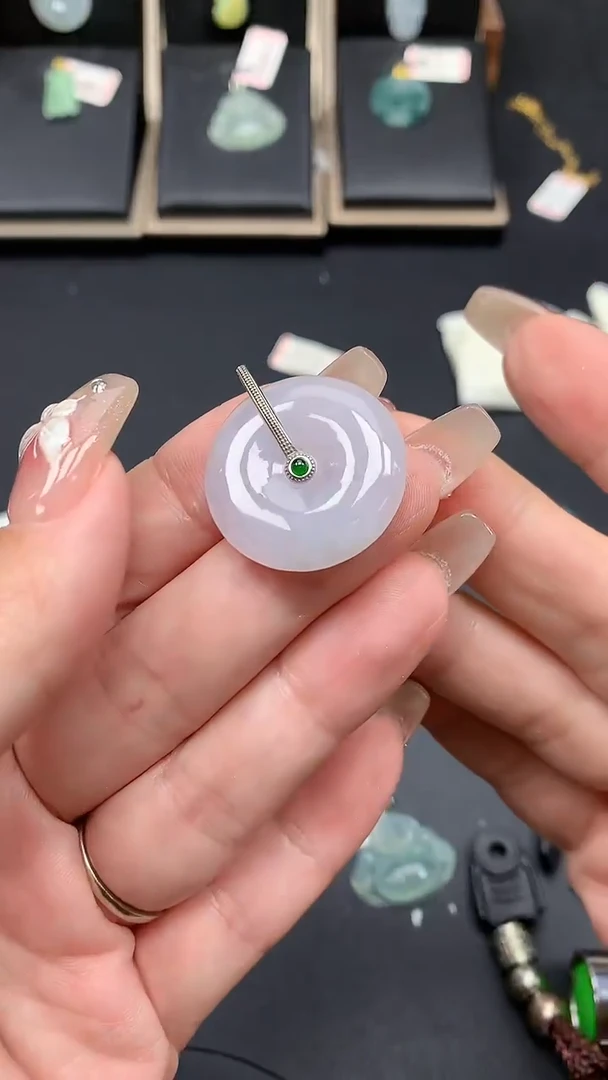 【闪购商品】翡翠吊坠(不含链)18K金镶嵌MS151235