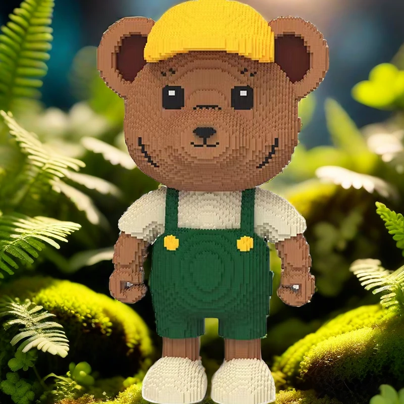 巨大型小熊部系列积木男女益智拼装高难度玩具潮玩摆件手工亲子类