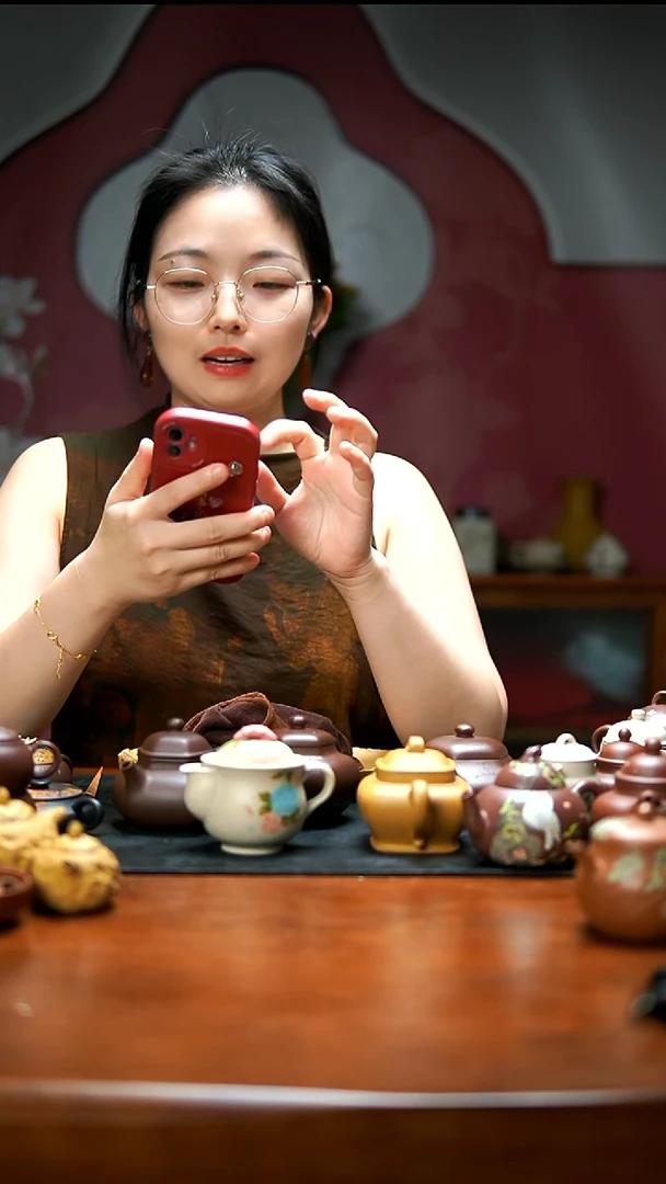 茶壶紫砂雲*⋯白泥绣球花花滴子壶