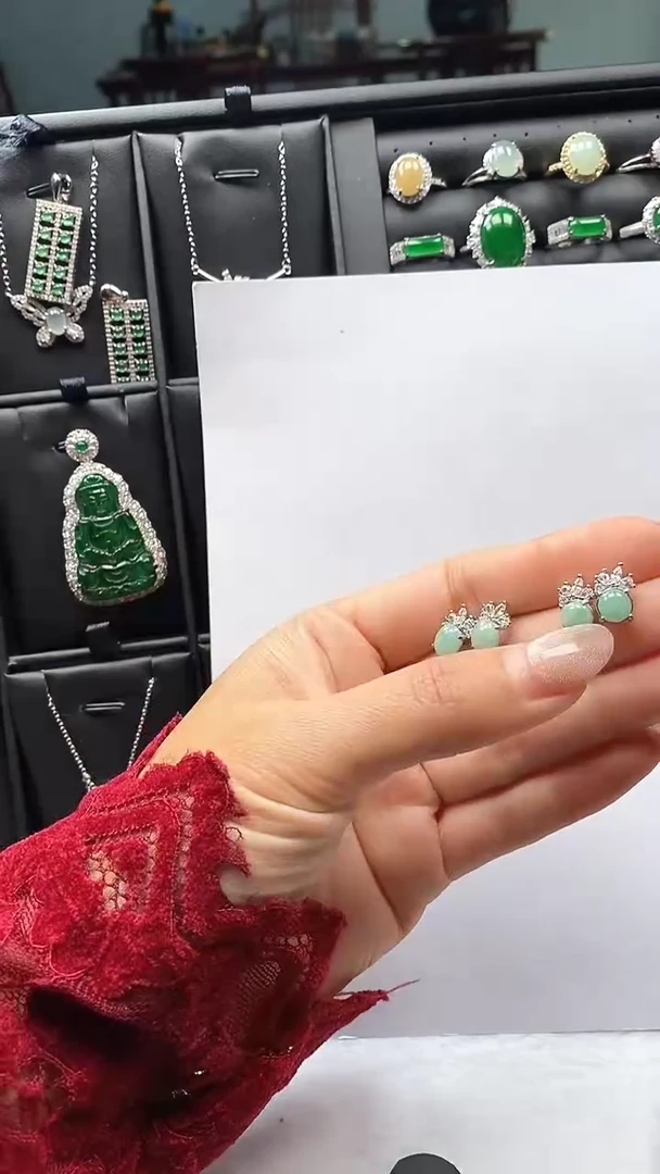 合金翡翠耳饰7任意选择一对