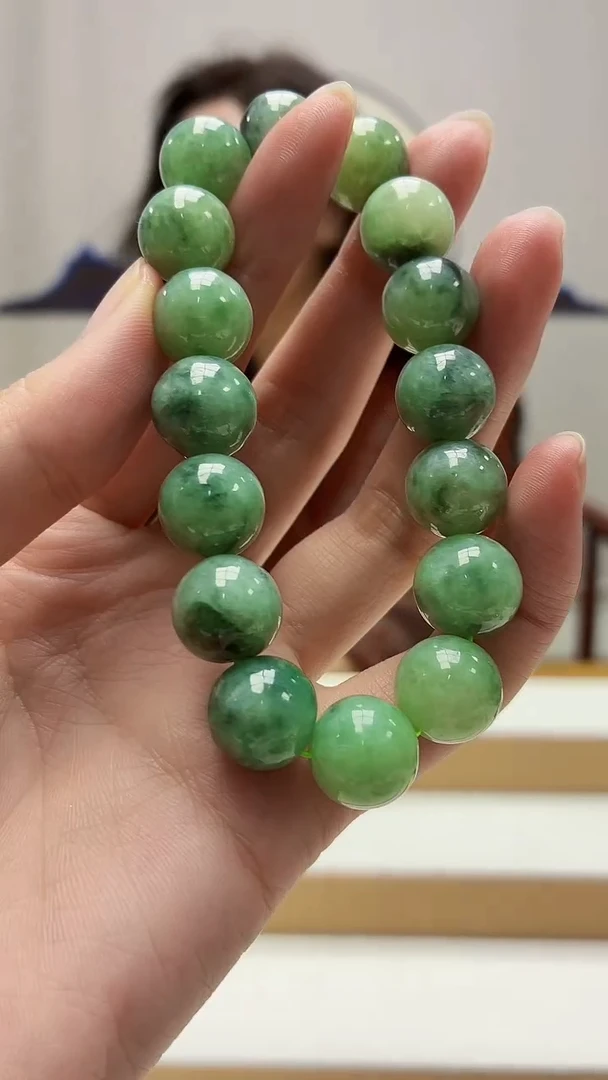 未镶嵌定制翡翠4829zm-毛货手串28