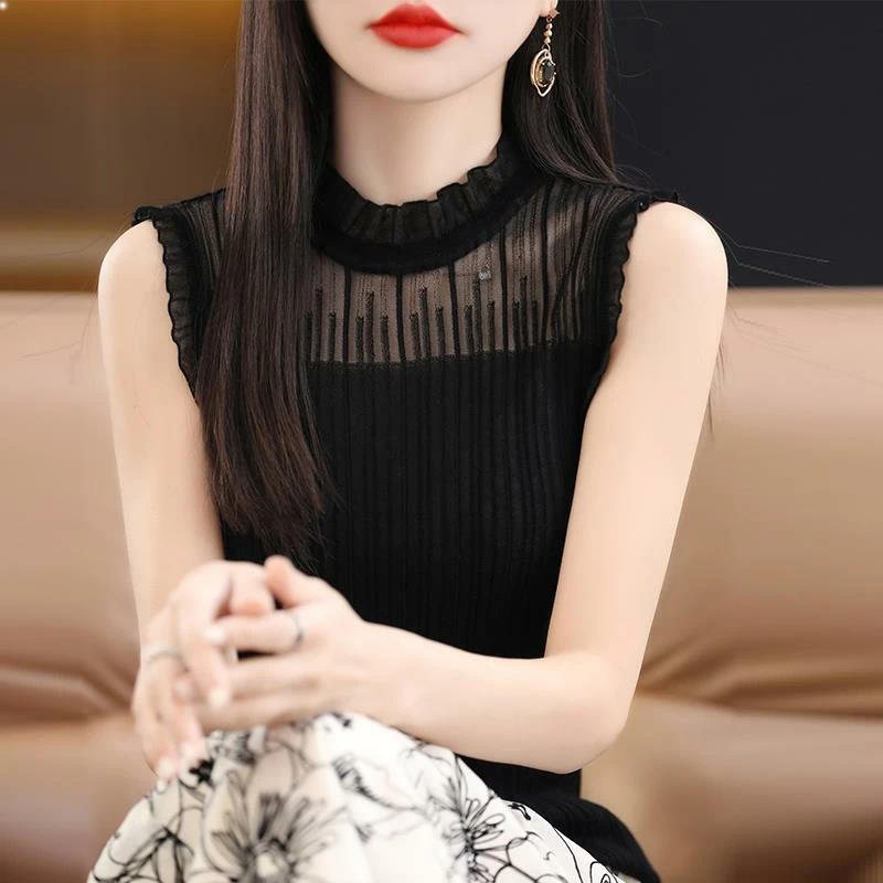 半高领针织女士春夏新款毛衫休闲纯色时尚百搭打底套头毛衣