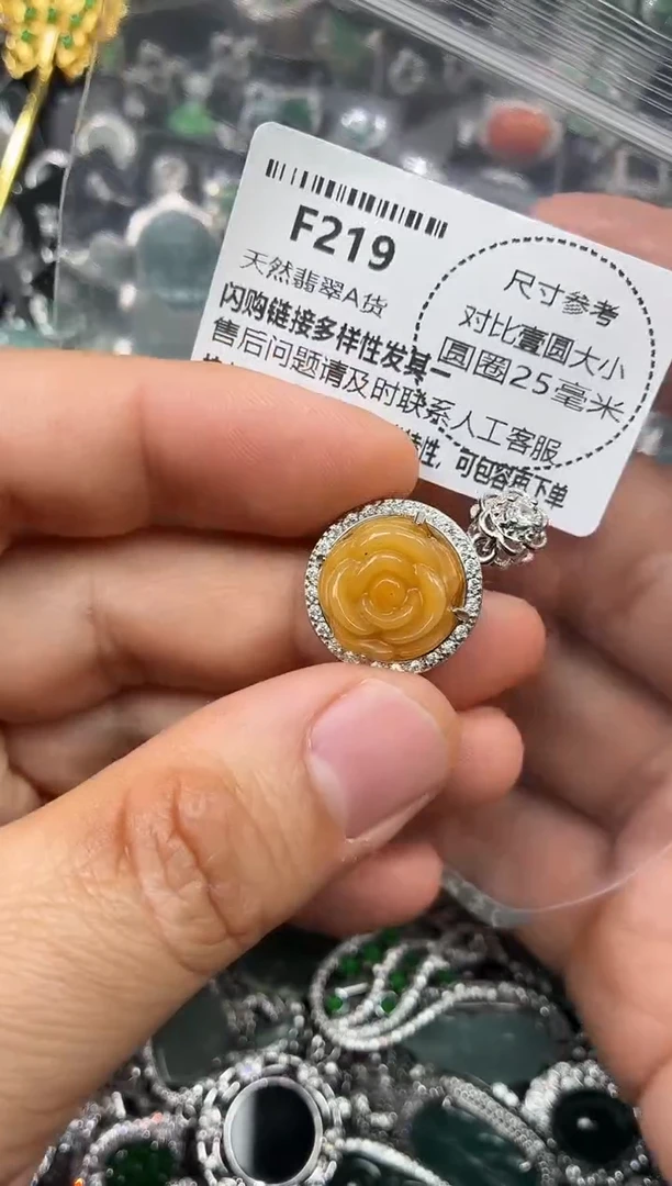 颈饰未镶嵌翡翠F219吊坠