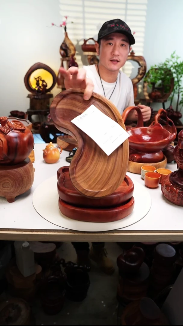 木香樟木摆件/小熊盆