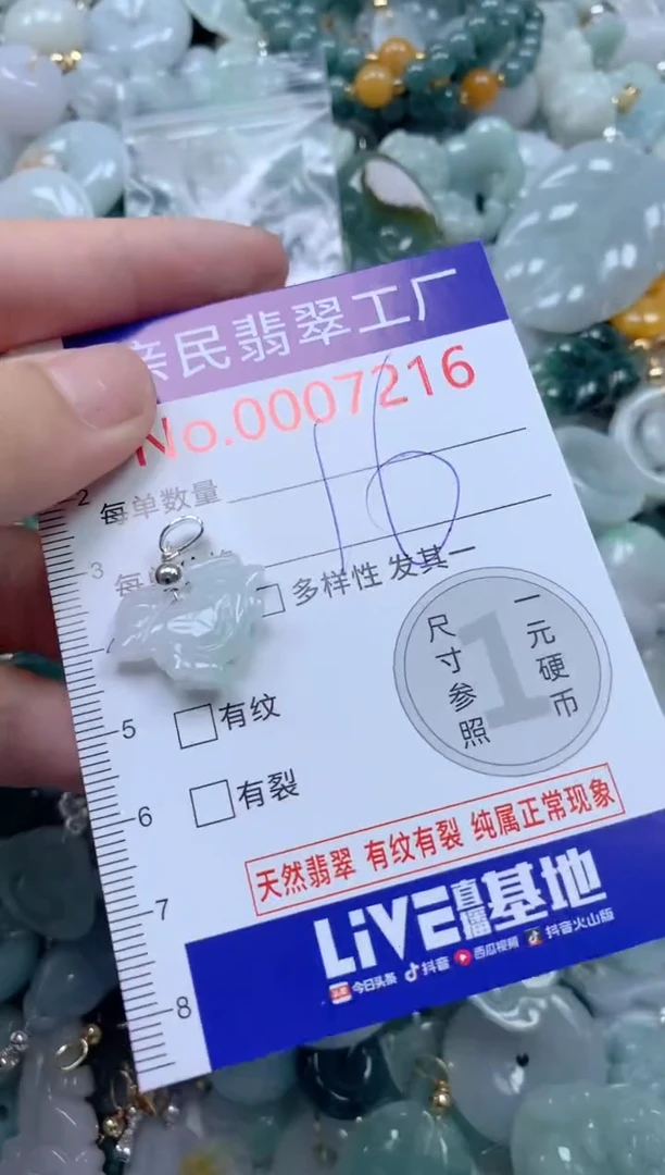 翡翠未镶嵌颈饰7216